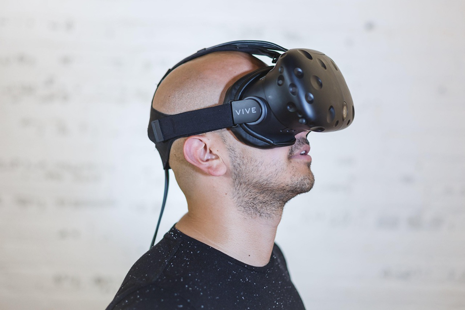 Man wearing a VR headset