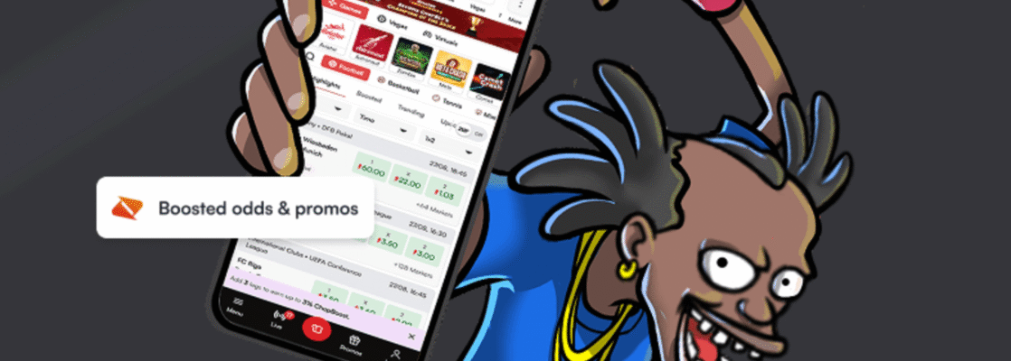 Cartoon pointing to chopwin app.