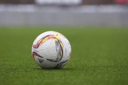Soccer ball on a green grass