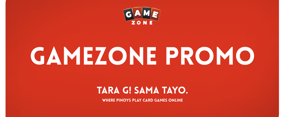 Gamezone Promo bold text on orange background
