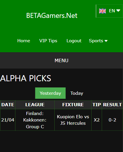 vip bet won ticket