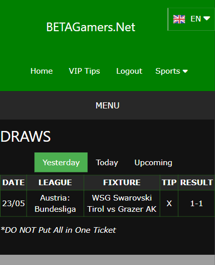 vip bet won ticket