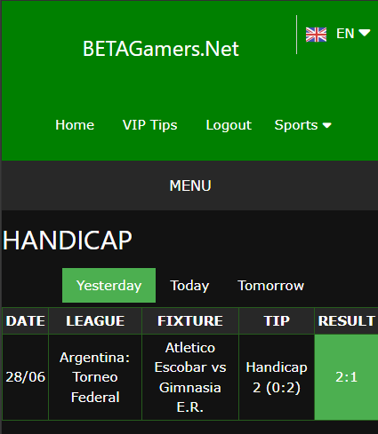 vip bet won ticket