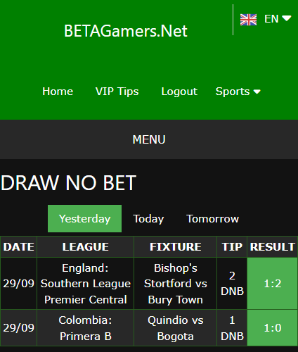 vip bet won ticket